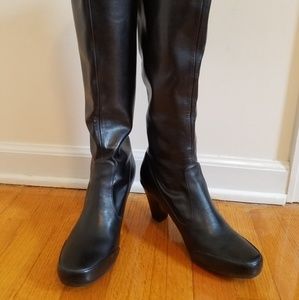 Clarks knee length comfy boots